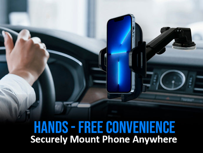 Elevate Your Driving Experience with the Versatile Car Phone Mount Holder featuring an Adaptable Cradle and Adjustable Long Neck!