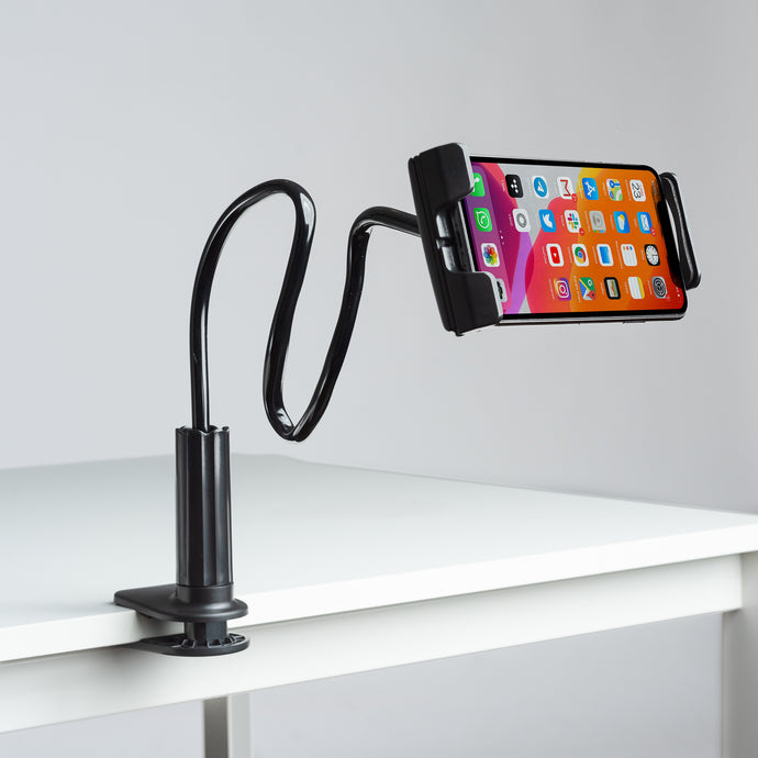 Experience Versatility and Convenience with the Phone Holder featuring a Flexible Long Arm - Perfect as a Bedside Desk Mount Bracket Stand!