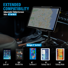 Load image into Gallery viewer, Cup Car Mount Holder 2-In-1 Tablet and Smartphone