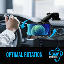 Load image into Gallery viewer, Car Phone Mount Holder with Adaptable Cradle Adjustable Long Neck for Windshield Dashboard
