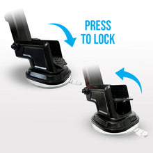 Load image into Gallery viewer, Car Phone Mount Holder with Adaptable Cradle Adjustable Long Neck for Windshield Dashboard