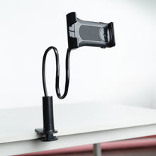 Load image into Gallery viewer, Tablet Holder Phone 2-In-1 with Flexible Long Arm. Bedside Desk Mount Bracket Stand