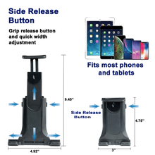 Load image into Gallery viewer, Tablet Holder Phone 2-In-1 with Flexible Long Arm. Bedside Desk Mount Bracket Stand