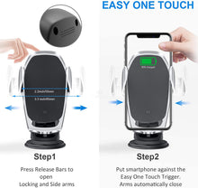 Load image into Gallery viewer, Universal Wireless Car Phone Charger Mount Holder Automatic Clamping