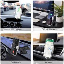 Load image into Gallery viewer, Universal Wireless Car Phone Charger Mount Holder Automatic Clamping