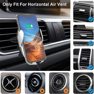 Universal Wireless Car Phone Charger Mount Holder Automatic Clamping