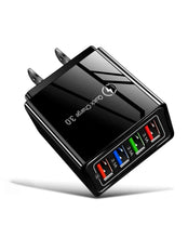 Load image into Gallery viewer, USB Wall Charger Plug Block Cube 4 Port Portable Quick Charger