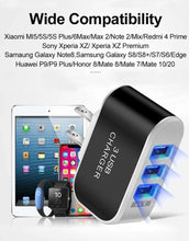 Load image into Gallery viewer, USB Wall Charger Plug Block Cube 3 Port Portable Fast Charger