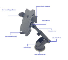 Load image into Gallery viewer, Car Phone Mount Holder Adjustable Long Neck One Touch Windshield Dashboard Desk