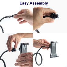 Load image into Gallery viewer, Tablet Holder Phone 2-In-1 with Flexible Long Arm. Bedside Desk Mount Bracket Stand