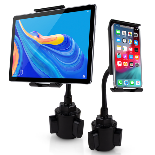 Cup Car Mount Holder 2-In-1 Tablet and Smartphone