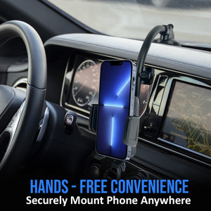 Car Phone Mount Holder with Long Neck Anti Shake Cradle