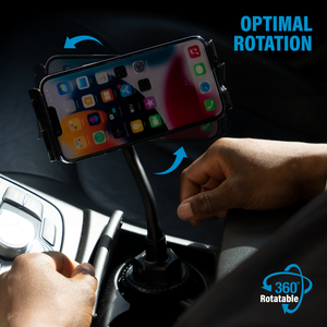 Cup Car Mount Holder 2-In-1 Tablet and Smartphone Rotation