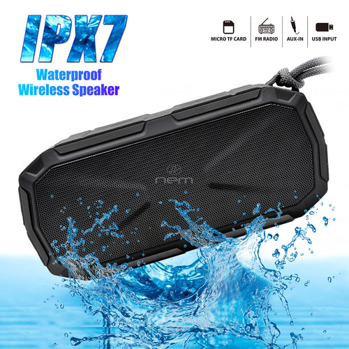 Water Resistant Bluetooth Speaker Enhanced Bass