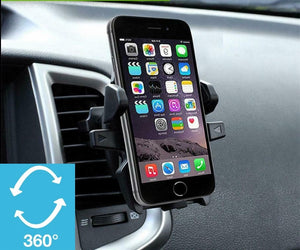 Car Air Vent Mount Cell Phone Holder One Touch with 360 Degree Rotation