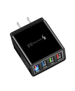 USB Wall Charger Plug Block Cube 4 Port  Portable Quick Charger