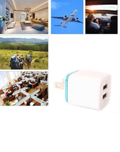 Load image into Gallery viewer, USB Wall Charger Plug Block Cube 2 Port Portable Fast Charger
